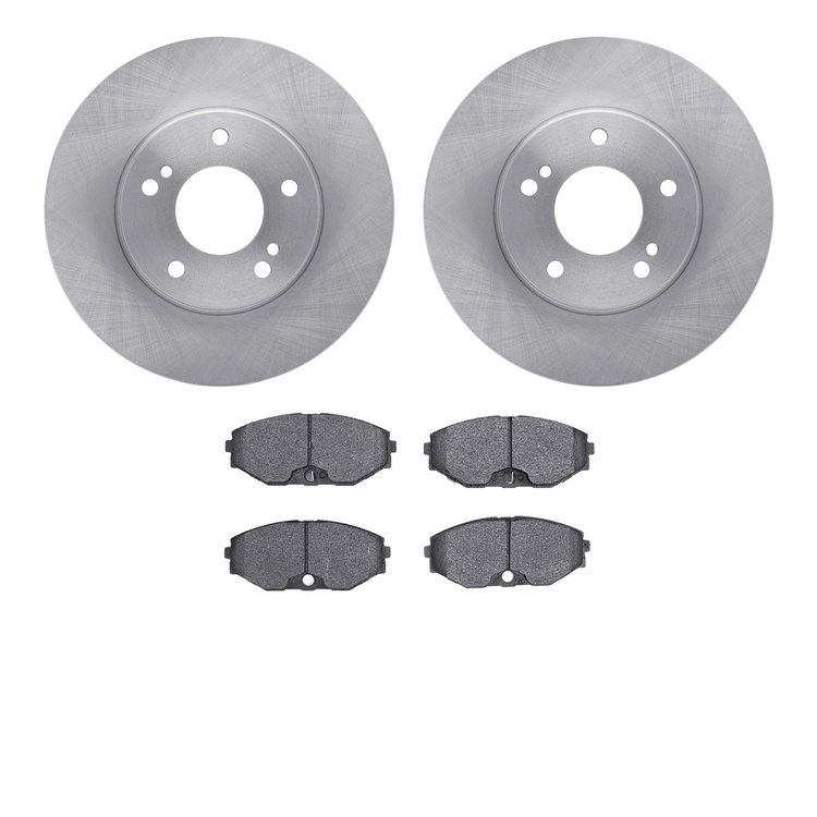 6302-68001 Brake Rotors with 3000-Series Ceramic Brake Pads Kit, 1993-1997 Infiniti/Nissan, Position: Front