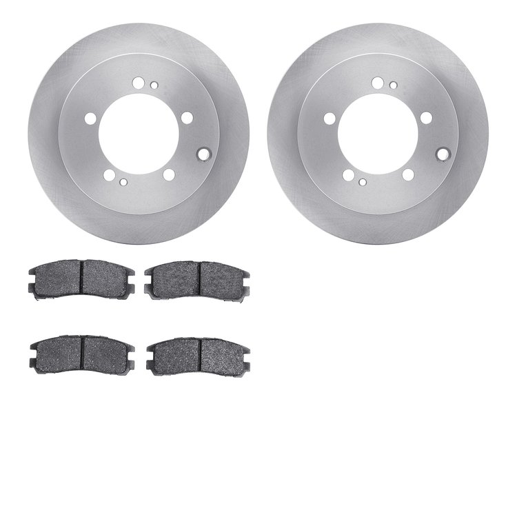 6302-72028 Brake Rotors with 3000-Series Ceramic Brake Pads Kit, 1994-2005 Multiple Makes/Models, Position: Rear