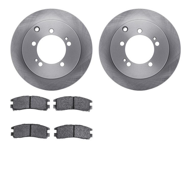 6302-72031 Brake Rotors with 3000-Series Ceramic Brake Pads Kit, 1991-1999 Multiple Makes/Models, Position: Rear