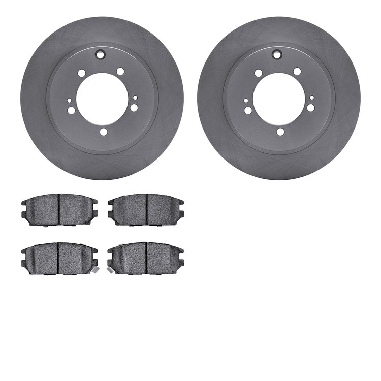 6302-72053 Brake Rotors with 3000-Series Ceramic Brake Pads Kit, 1994-1994 Mopar, Position: Rear