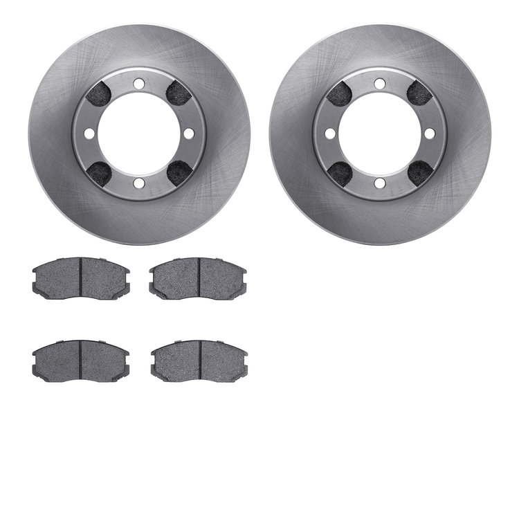 6302-72059 Brake Rotors with 3000-Series Ceramic Brake Pads Kit, 1992-1992 Mitsubishi, Position: Front