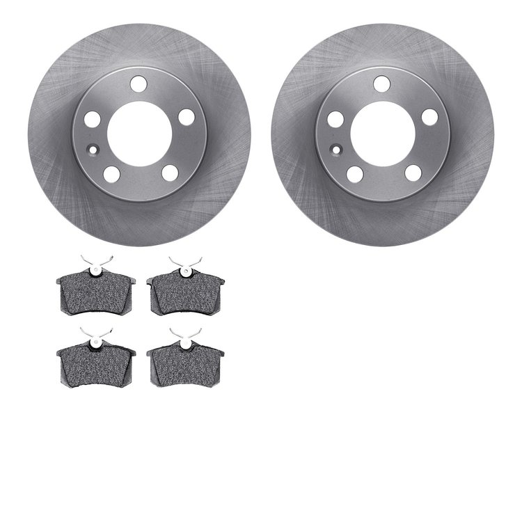 6302-74008 Brake Rotors with 3000-Series Ceramic Brake Pads Kit, 1998-2020 Multiple Makes/Models, Position: Rear