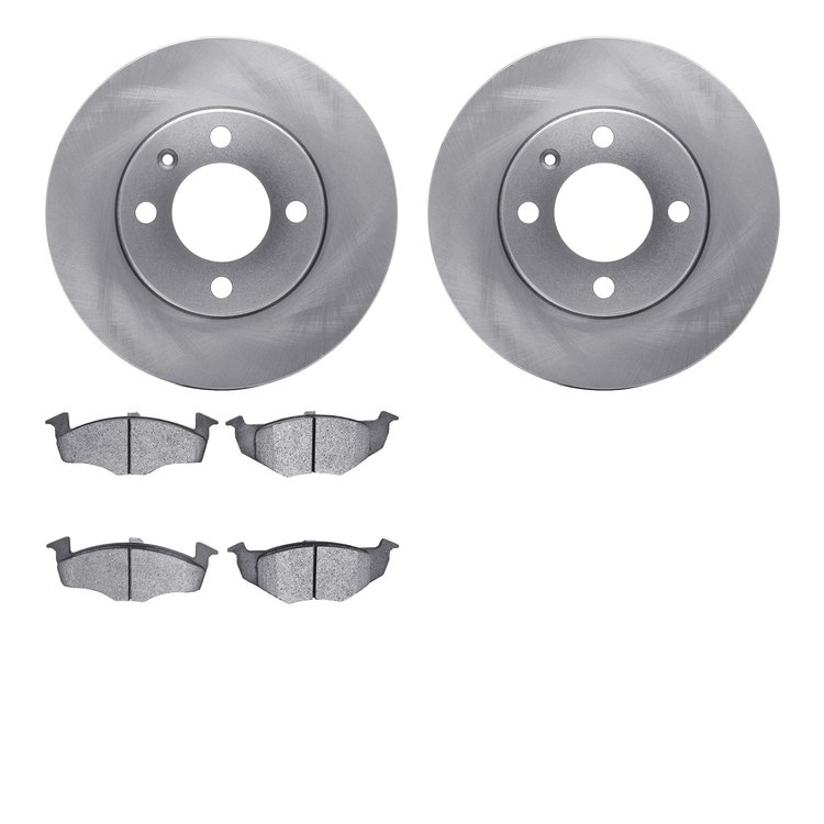 6302-74012 Brake Rotors with 3000-Series Ceramic Brake Pads Kit, 2006-2008 Audi/Volkswagen, Position: Front
