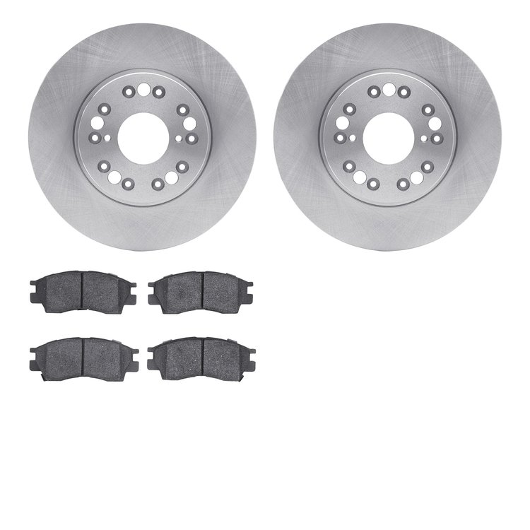 6302-75002 Brake Rotors with 3000-Series Ceramic Brake Pads Kit, 1991-1992 Lexus/Toyota/Scion, Position: Front