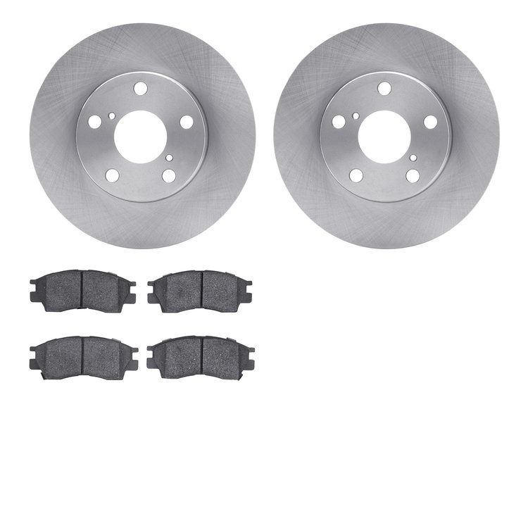 6302-75003 Brake Rotors with 3000-Series Ceramic Brake Pads Kit, 1992-1998 Lexus/Toyota/Scion, Position: Front