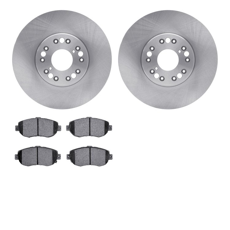 6302-75010 Brake Rotors with 3000-Series Ceramic Brake Pads Kit, 1993-2010 Lexus/Toyota/Scion, Position: Front