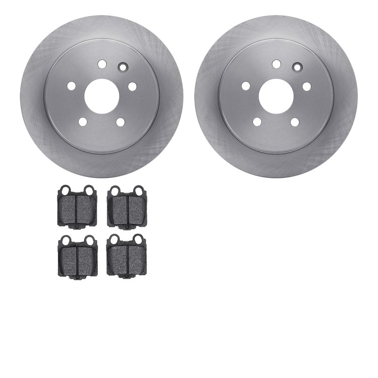6302-75012 Brake Rotors with 3000-Series Ceramic Brake Pads Kit, 1998-2010 Lexus/Toyota/Scion, Position: Rear