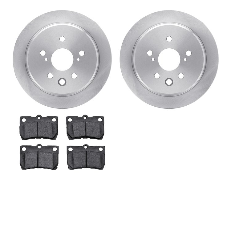 6302-75017 Brake Rotors with 3000-Series Ceramic Brake Pads Kit, 2006-2013 Lexus/Toyota/Scion, Position: Rear