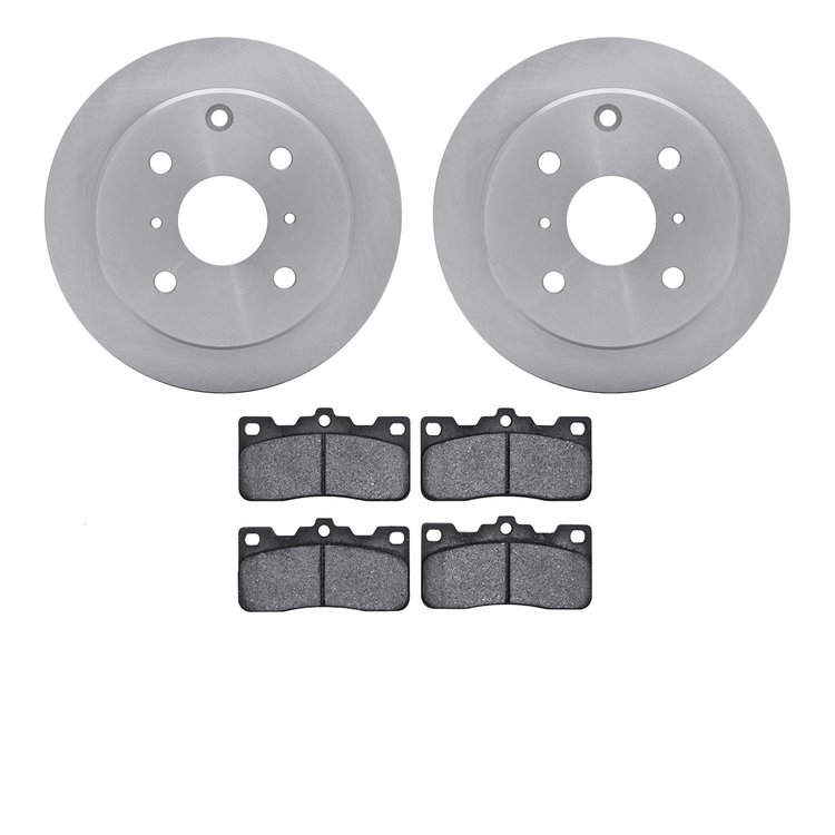 6302-76002 Brake Rotors with 3000-Series Ceramic Brake Pads Kit, 1983-1984 Lexus/Toyota/Scion, Position: Rear