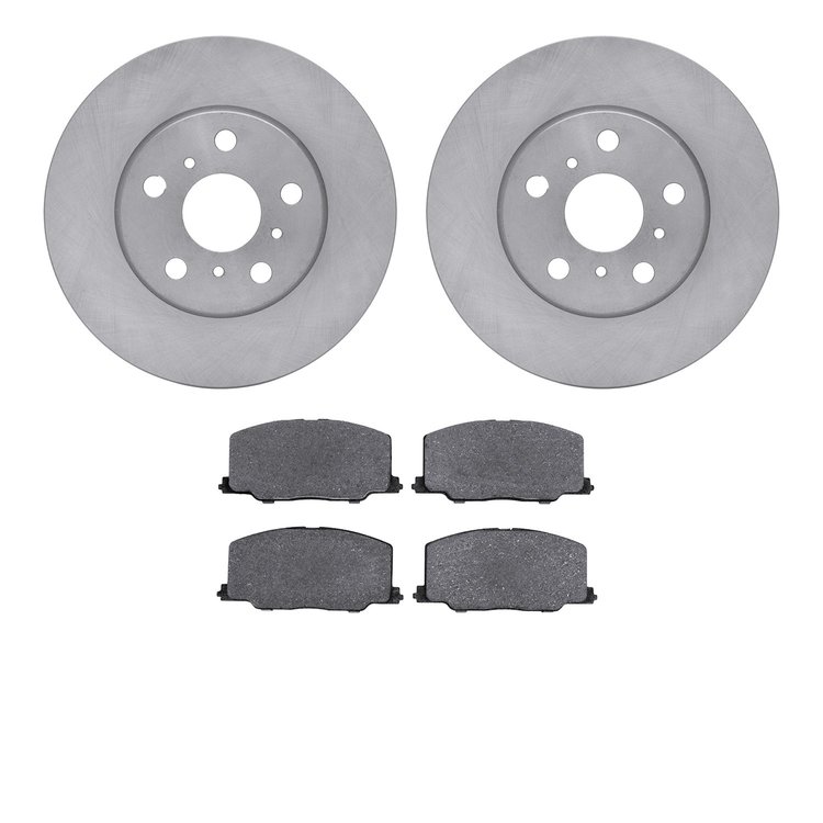 6302-76003 Brake Rotors with 3000-Series Ceramic Brake Pads Kit, 1987-1987 Lexus/Toyota/Scion, Position: Front
