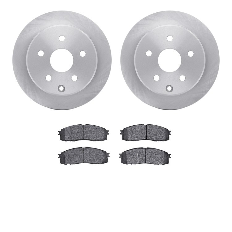 6302-76006 Brake Rotors with 3000-Series Ceramic Brake Pads Kit, 1989-1992 Lexus/Toyota/Scion, Position: Rear