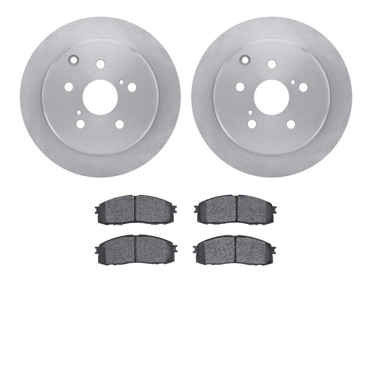 6302-76007 Brake Rotors with 3000-Series Ceramic Brake Pads Kit, 1986-1992 Lexus/Toyota/Scion, Position: Rear