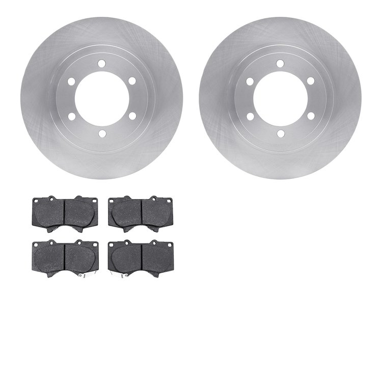 6302-76009 Brake Rotors with 3000-Series Ceramic Brake Pads Kit, 2003-2009 Lexus/Toyota/Scion, Position: Front