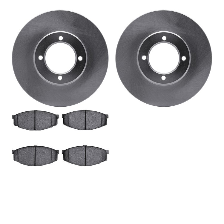 6302-76025 Brake Rotors with 3000-Series Ceramic Brake Pads Kit, 1984-1987 Lexus/Toyota/Scion, Position: Front