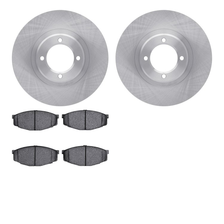 6302-76026 Brake Rotors with 3000-Series Ceramic Brake Pads Kit, 1985-1988 Lexus/Toyota/Scion, Position: Front
