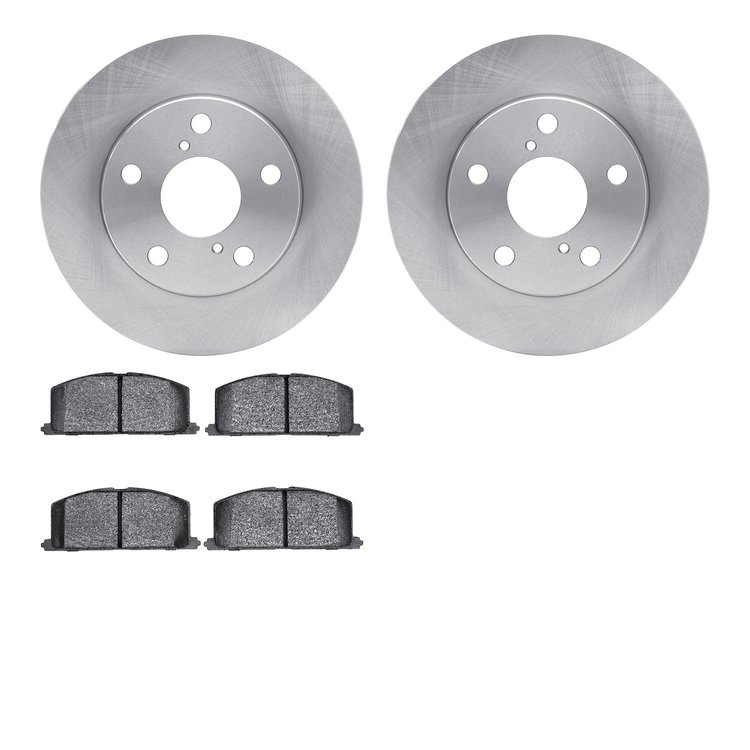 6302-76038 Brake Rotors with 3000-Series Ceramic Brake Pads Kit, 1991-1995 Lexus/Toyota/Scion, Position: Front