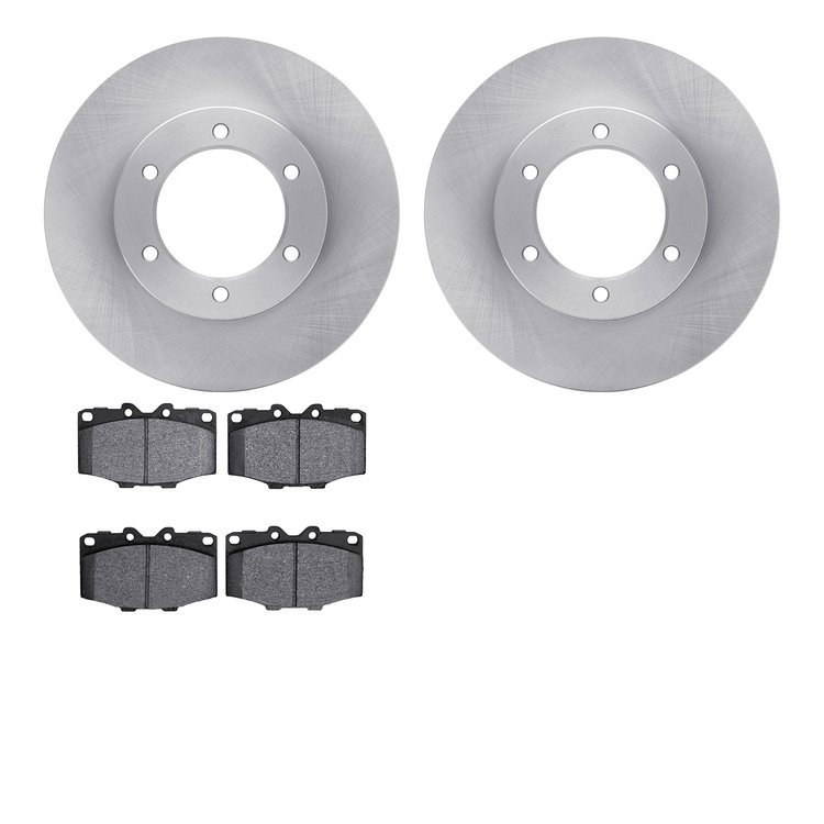 6302-76073 Brake Rotors with 3000-Series Ceramic Brake Pads Kit, 1988-1995 Lexus/Toyota/Scion, Position: Front