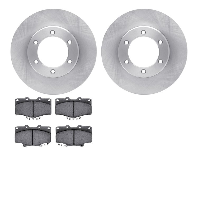 6302-76101 Brake Rotors with 3000-Series Ceramic Brake Pads Kit, 1991-1998 Lexus/Toyota/Scion, Position: Front