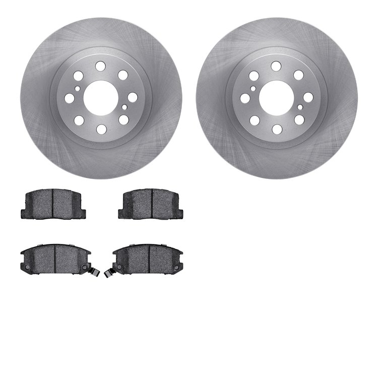 6302-76110 Brake Rotors with 3000-Series Ceramic Brake Pads Kit, 2000-2005 Lexus/Toyota/Scion, Position: Rear