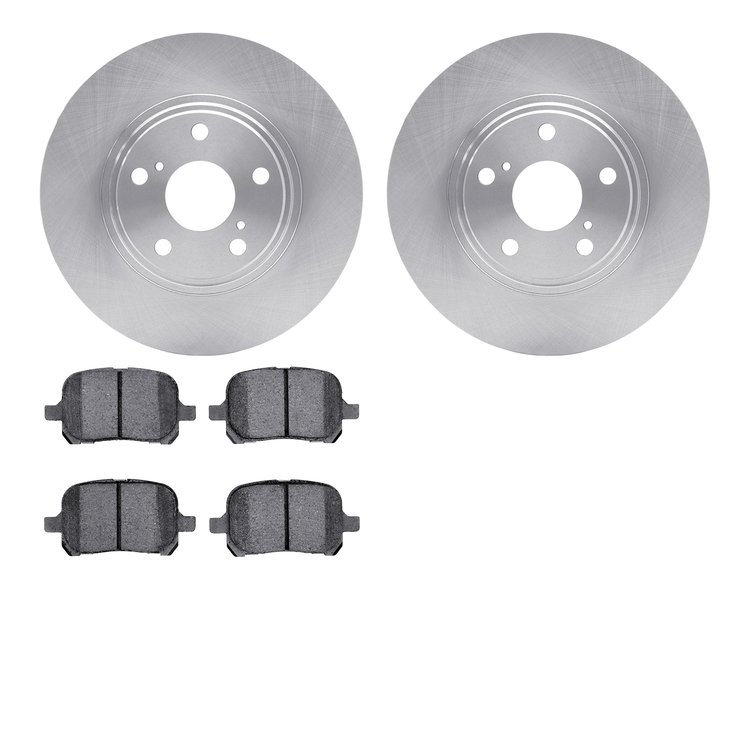 6302-76113 Brake Rotors with 3000-Series Ceramic Brake Pads Kit, 1999-2001 Lexus/Toyota/Scion, Position: Front