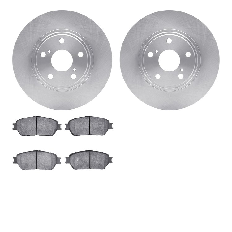 6302-76135 Brake Rotors with 3000-Series Ceramic Brake Pads Kit, 2003-2006 Lexus/Toyota/Scion, Position: Front