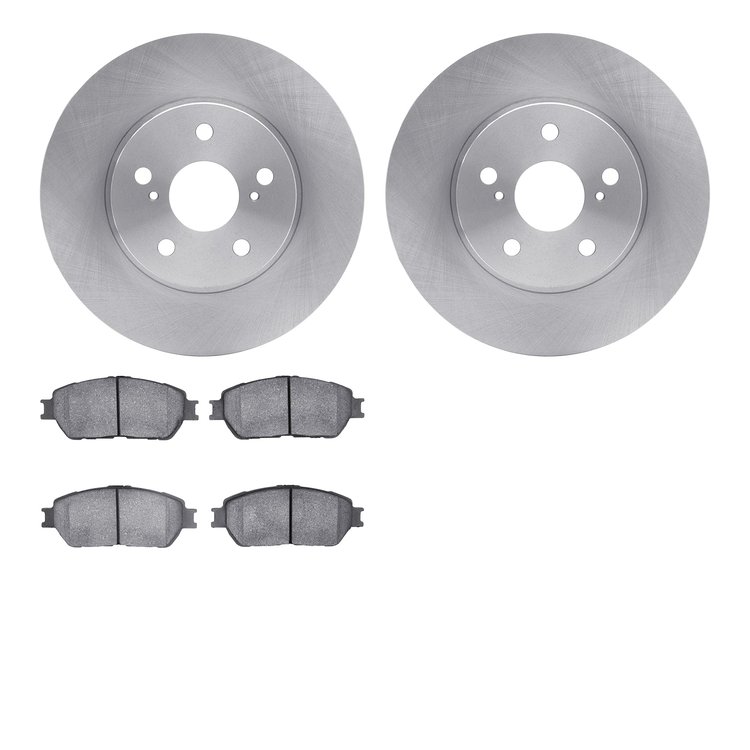 6302-76136 Brake Rotors with 3000-Series Ceramic Brake Pads Kit, 2002-2006 Lexus/Toyota/Scion, Position: Front