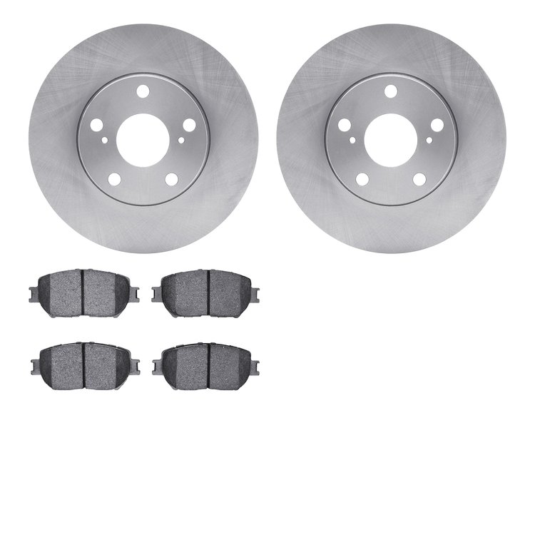 6302-76139 Brake Rotors with 3000-Series Ceramic Brake Pads Kit, 2002-2006 Lexus/Toyota/Scion, Position: Front