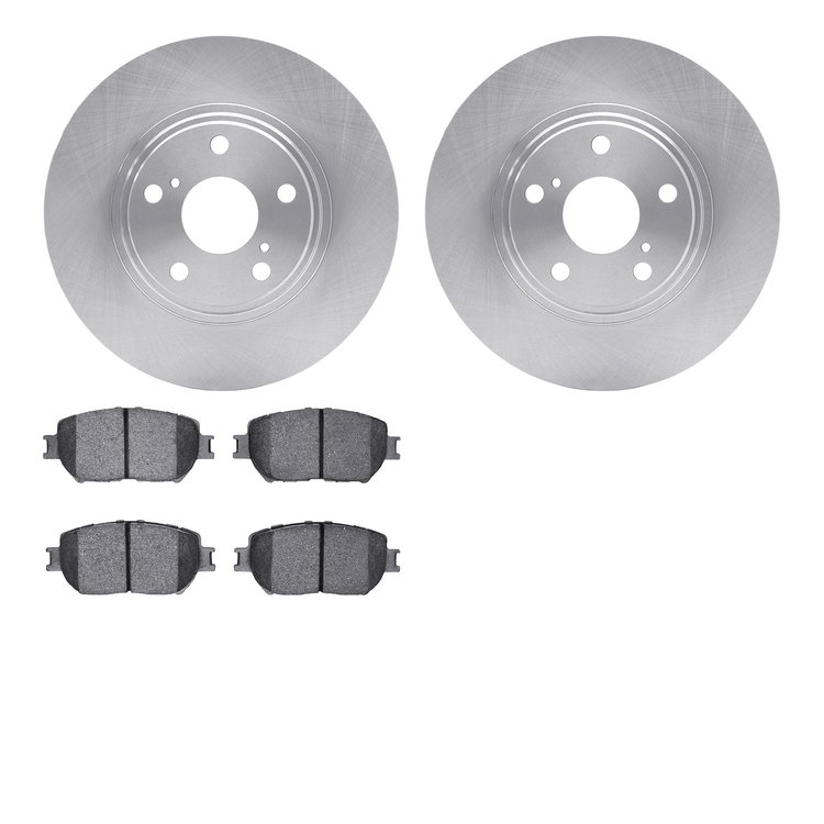 6302-76140 Brake Rotors with 3000-Series Ceramic Brake Pads Kit, 2004-2004 Lexus/Toyota/Scion, Position: Front