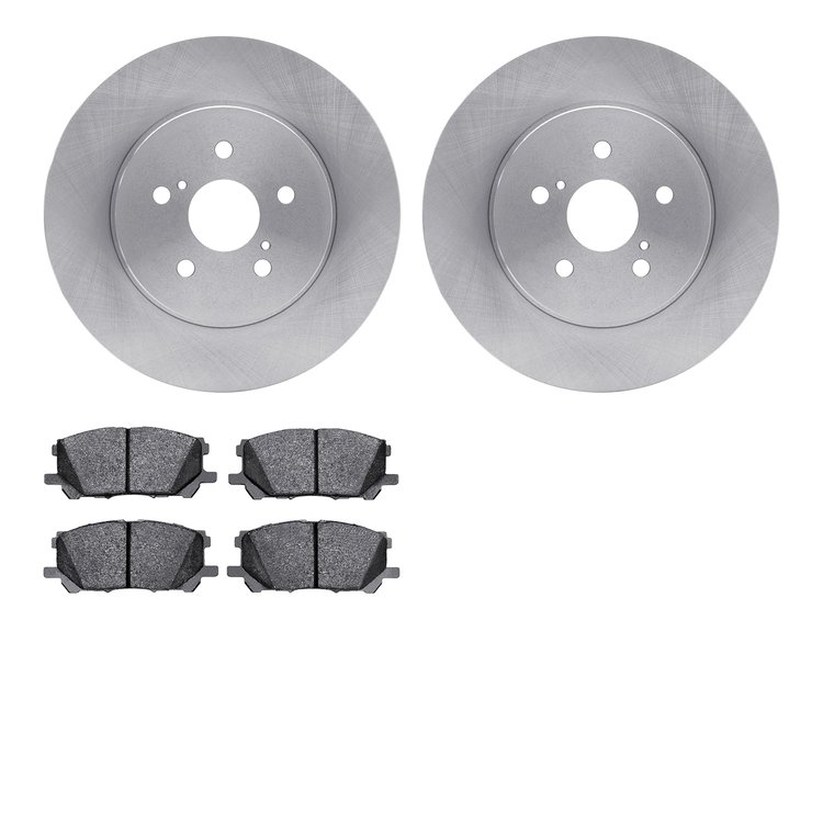 6302-76151 Brake Rotors with 3000-Series Ceramic Brake Pads Kit, 2004-2009 Lexus/Toyota/Scion, Position: Front