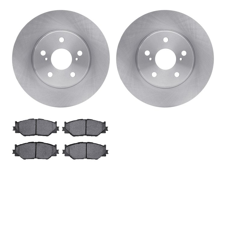 6302-76153 Brake Rotors with 3000-Series Ceramic Brake Pads Kit, 2006-2015 Lexus/Toyota/Scion, Position: Front