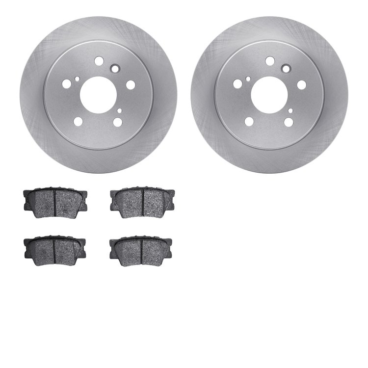 6302-76178 Brake Rotors with 3000-Series Ceramic Brake Pads Kit, 2007-2012 Lexus/Toyota/Scion, Position: Rear
