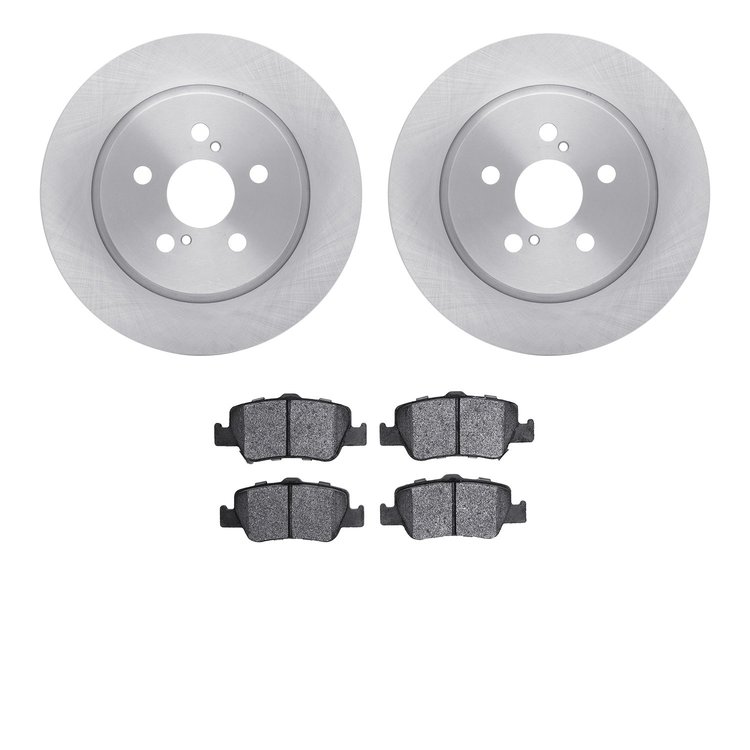 6302-92041 Brake Rotors with 3000-Series Ceramic Brake Pads Kit, 2009-2015 Lexus/Toyota/Scion, Position: Rear