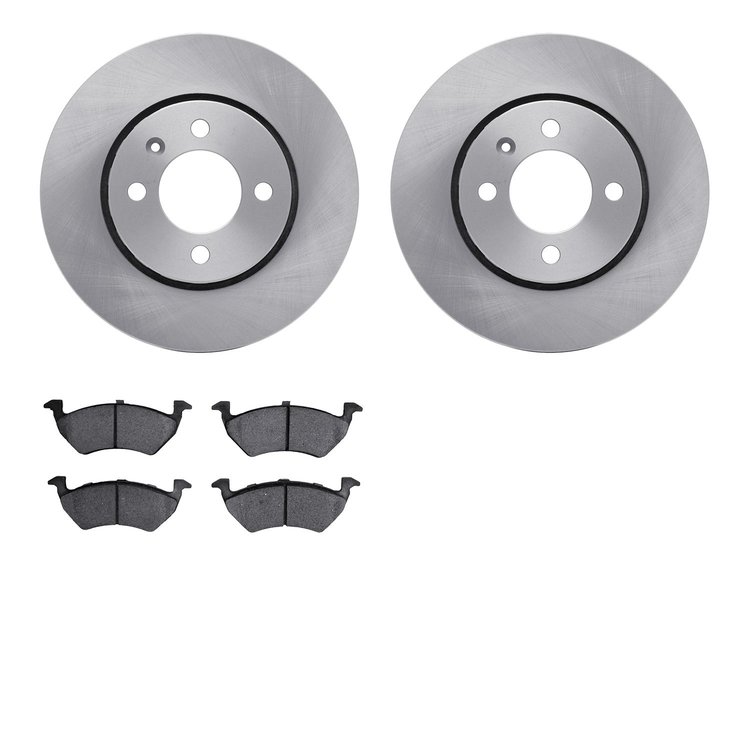 6302-92046 Brake Rotors with 3000-Series Ceramic Brake Pads Kit, 2009-2017 Audi/Volkswagen, Position: Front
