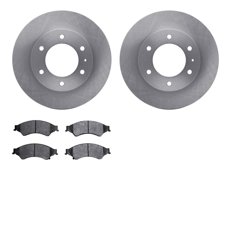 6302-92047 Brake Rotors with 3000-Series Ceramic Brake Pads Kit, 2013-2017 Ford/Lincoln/Mercury/Mazda, Position: Front