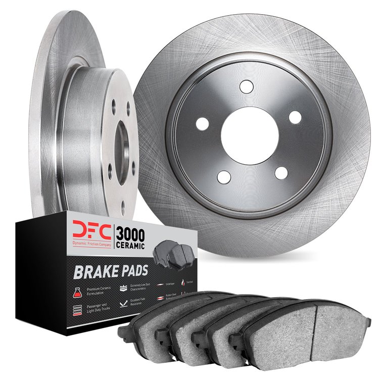 6302-92056 Brake Rotors with 3000-Series Ceramic Brake Pads Kit, 2014-2019 Suzuki, Position: Rear