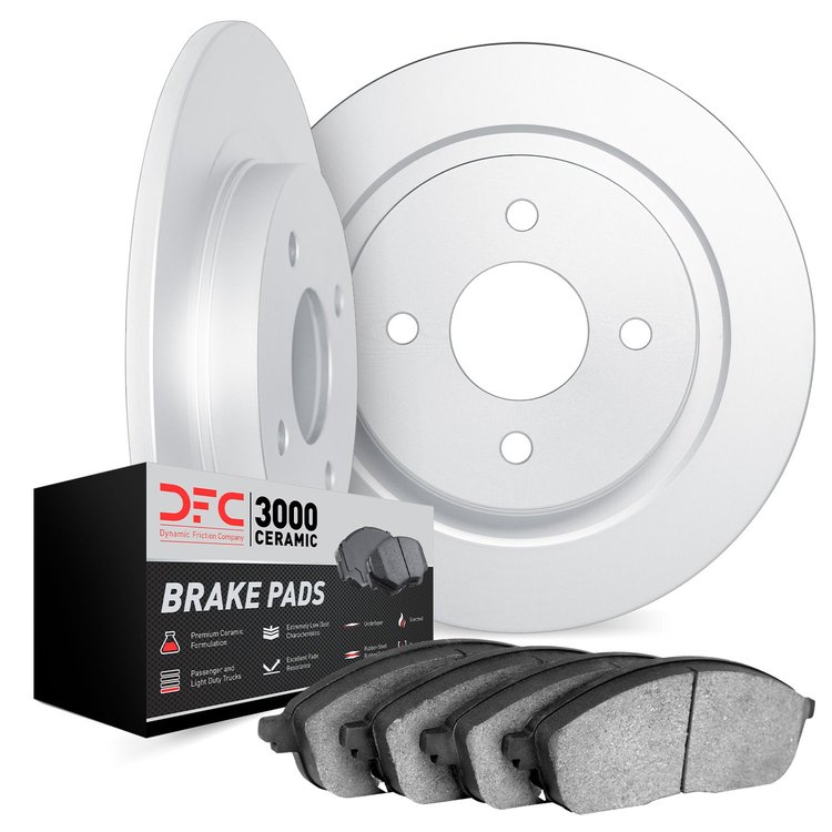 6302-92057 Brake Rotors with 3000-Series Ceramic Brake Pads Kit, 2013-2017 Suzuki, Position: Rear