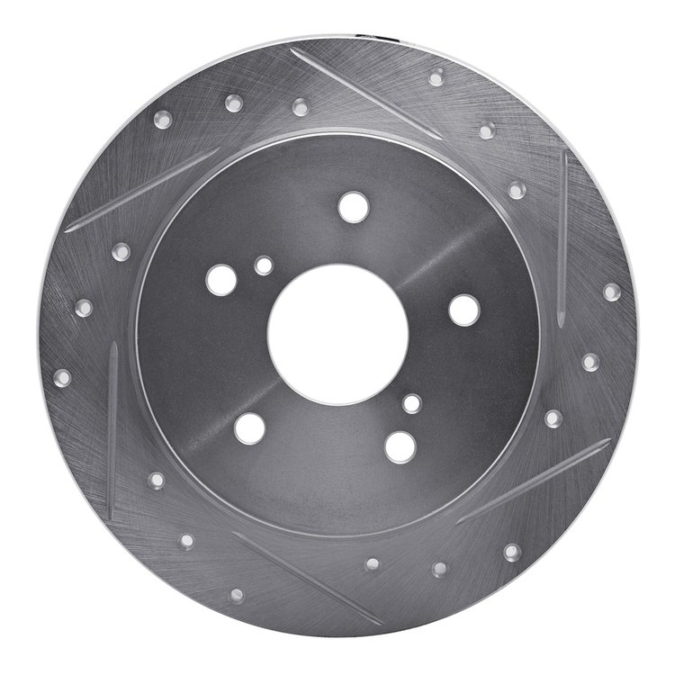 631-01006R Drilled/Slotted Brake Rotor [Silver], 2010-2013 Suzuki, Position: Rear Right