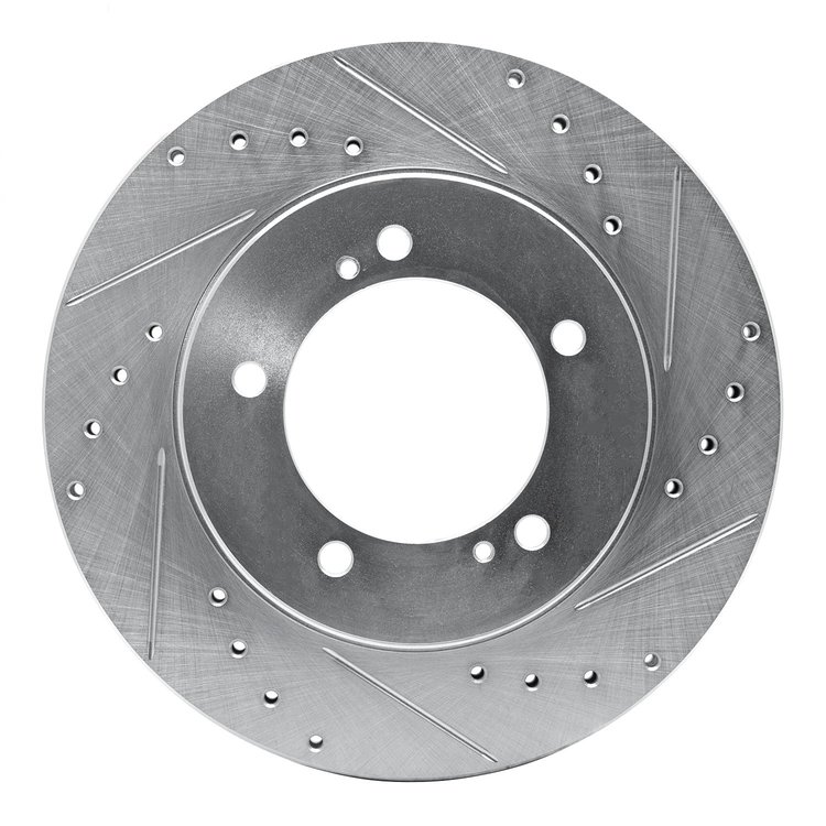 631-01013R Drilled/Slotted Brake Rotor [Silver], 1999-2008 Multiple Makes/Models, Position: Front Right