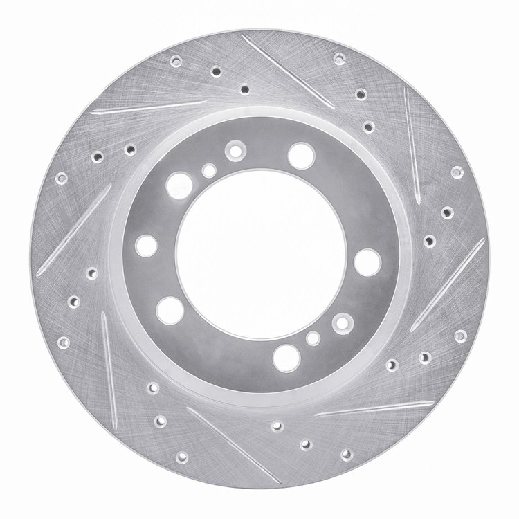 631-02031D Drilled/Slotted Brake Rotor [Silver], 1991-1997 Porsche, Position: Rear Right