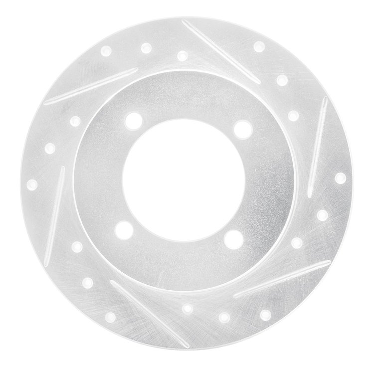 631-03008R Drilled/Slotted Brake Rotor [Silver], 1994-1996 Kia/Hyundai/Genesis, Position: Rear Right