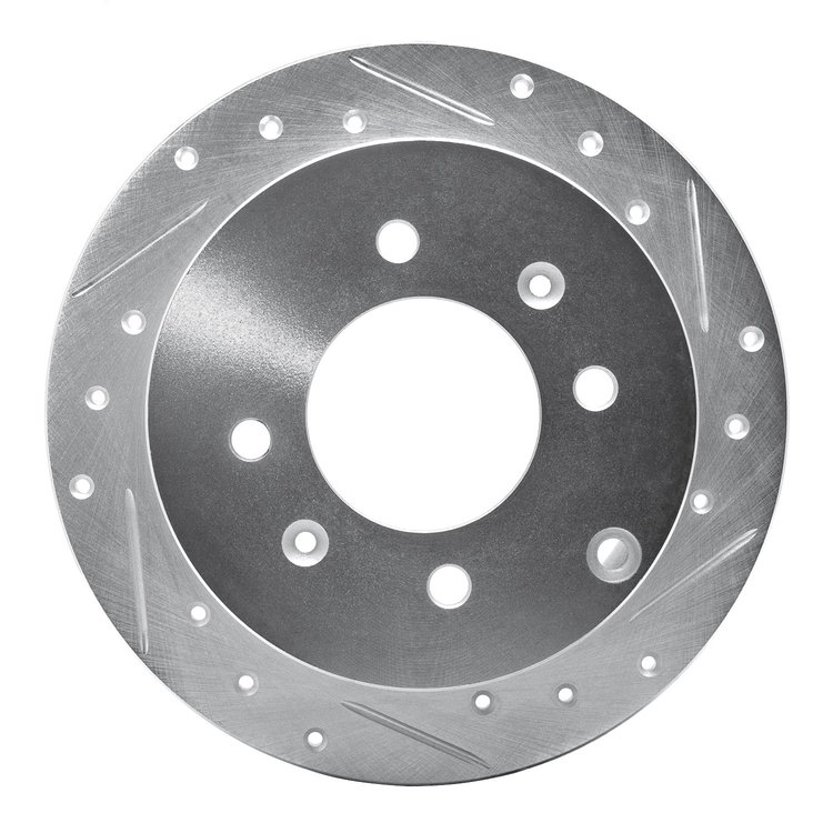631-03011R Drilled/Slotted Brake Rotor [Silver], 1999-2006 Kia/Hyundai/Genesis, Position: Rear Right