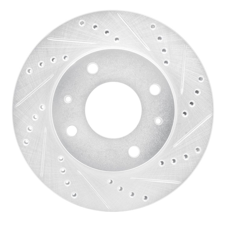 631-03015R Drilled/Slotted Brake Rotor [Silver], 2001-2003 Kia/Hyundai/Genesis, Position: Front Right