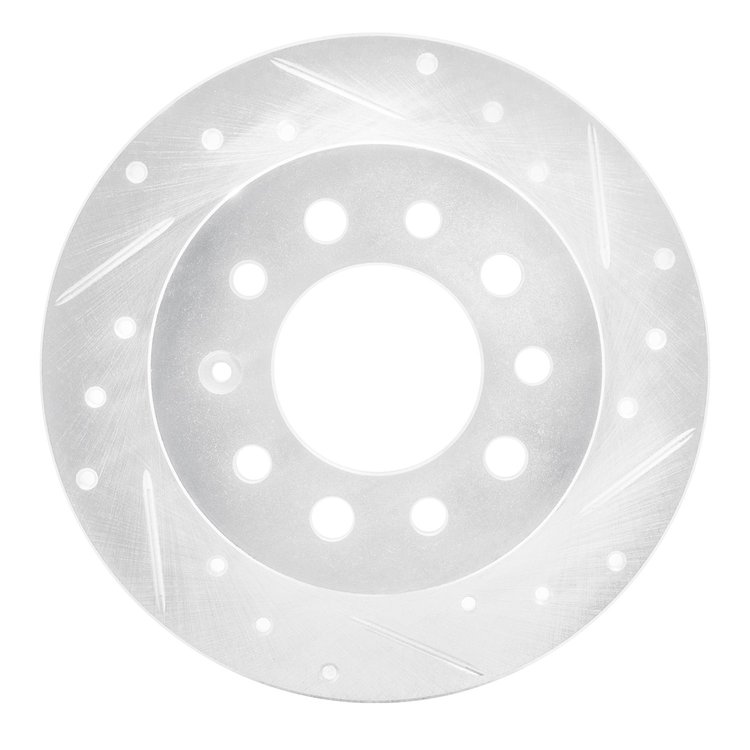 631-03017R Drilled/Slotted Brake Rotor [Silver], 2003-2008 Kia/Hyundai/Genesis, Position: Rear Right