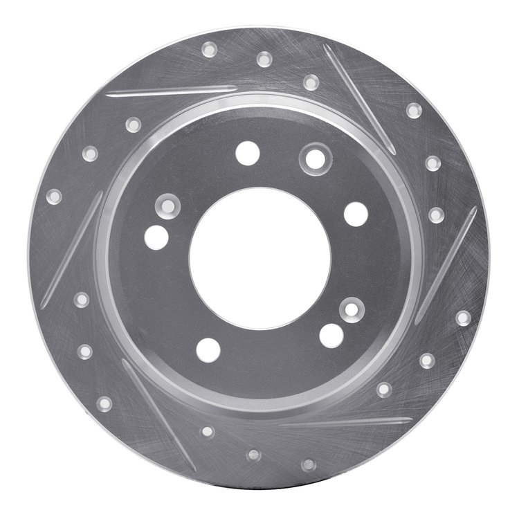 631-03029R Drilled/Slotted Brake Rotor [Silver], 2009-2016 Kia/Hyundai/Genesis, Position: Rear Right