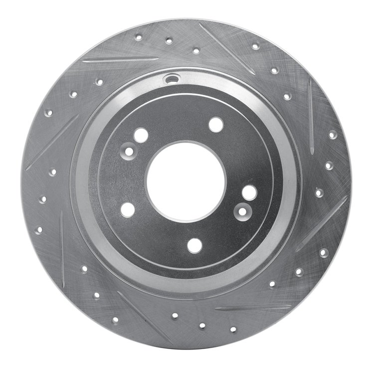 631-03039R Drilled/Slotted Brake Rotor [Silver], 2009-2020 Kia/Hyundai/Genesis, Position: Rear Right