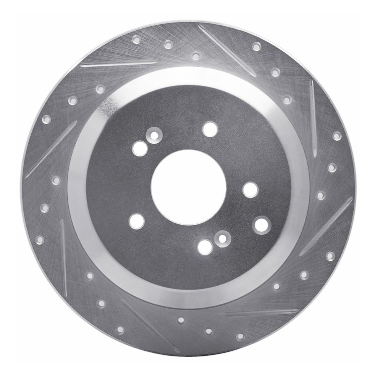 631-03048R Drilled/Slotted Brake Rotor [Silver], 2007-2012 Kia/Hyundai/Genesis, Position: Rear Right