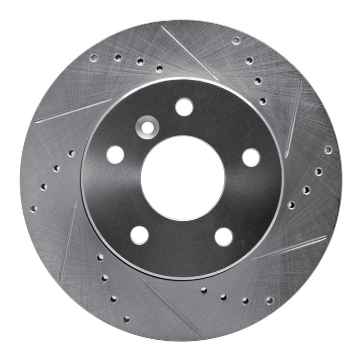 631-11005R Drilled/Slotted Brake Rotor [Silver], 1999-2004 Land Rover, Position: Front Right