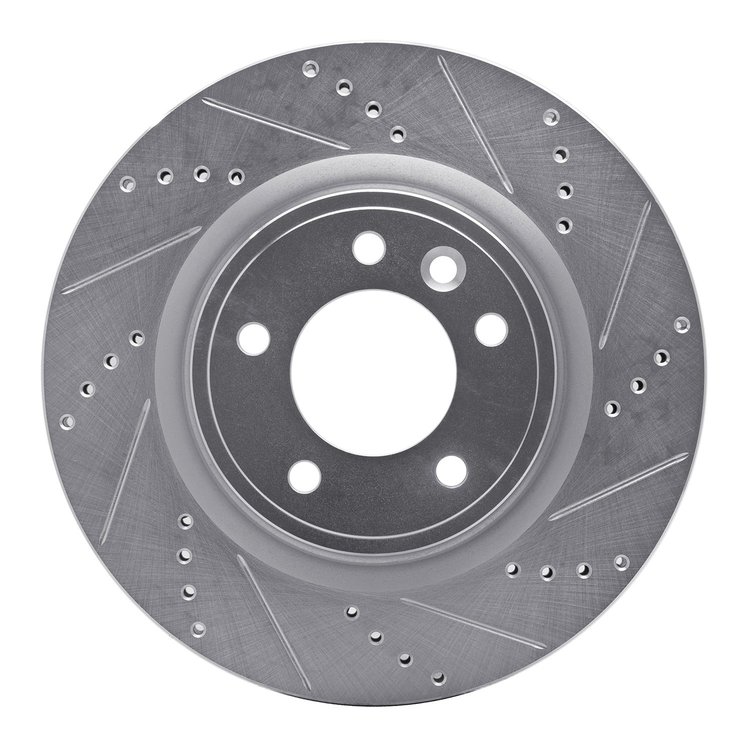 631-11031R Drilled/Slotted Brake Rotor [Silver], 2018-2020 Land Rover, Position: Rear Right