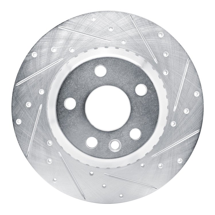 631-11034R Drilled/Slotted Brake Rotor [Silver], 2020-2020 Land Rover, Position: Rear Right