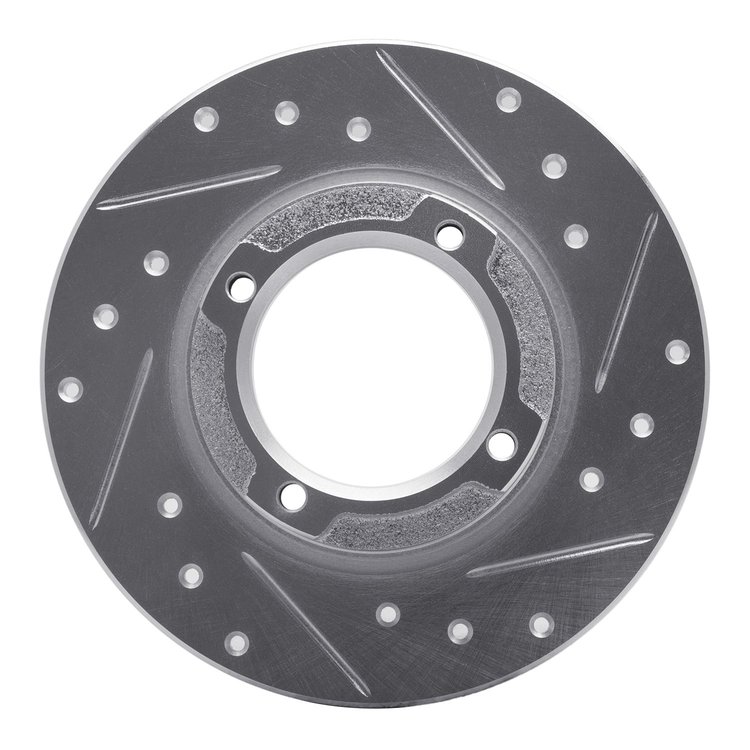 631-13001R Drilled/Slotted Brake Rotor [Silver], 1985-1991 Subaru, Position: Rear Right